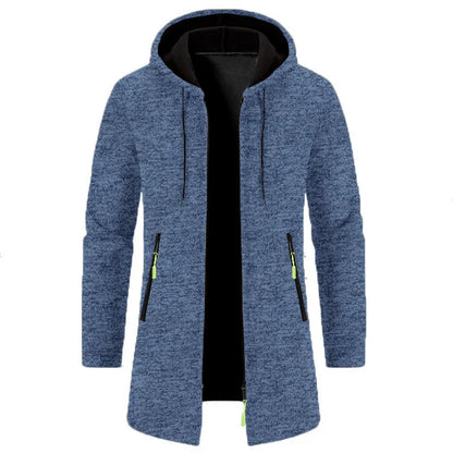 Men's Hoodies SpringAutumn CasualSolid Hooded Zip-Up Sweatshirts LongSleeve Knit Hoodie Men Sweatshirt Streetwear Hoody Cardigan