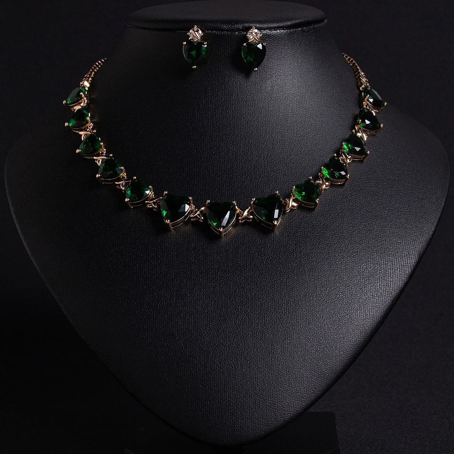 Niche New Style Pink Love Gemstone Pendant Earrings and Necklace for Women, High-End Designed Jewelry