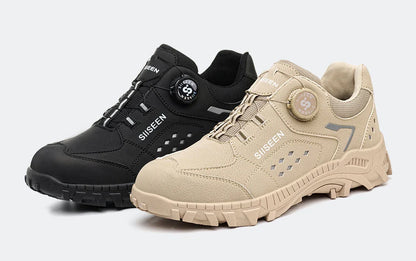 Men's Steel Head Safety Shoes Puncture And Smash Resistant Lightweight Sole Breathable Upper for Outdoor Workshop Work Shoes
