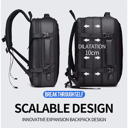 16 Inch Large-capacity Men's High-end Backpack Computer Bag High-end Business Bag Expandable Backpack Witch USB