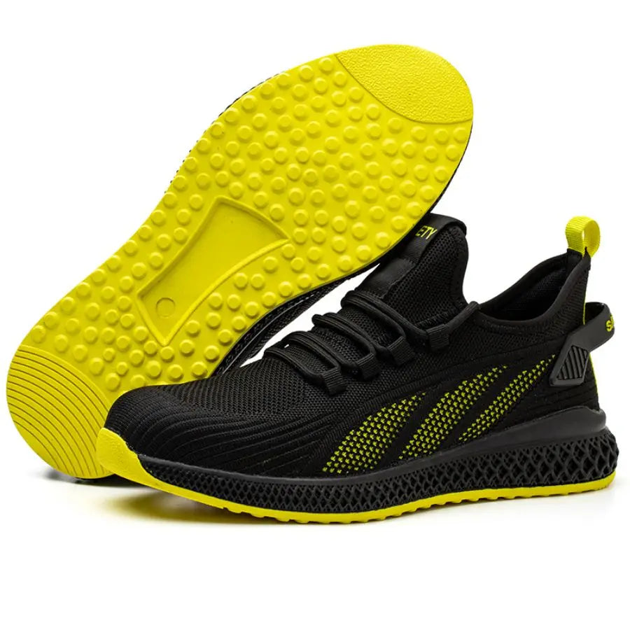 Work Sneakers Men Safety Shoes Construction Steel Toe Work Shoes Safety Boots Men Shoes Anti-Puncture Working Summer Kevlar