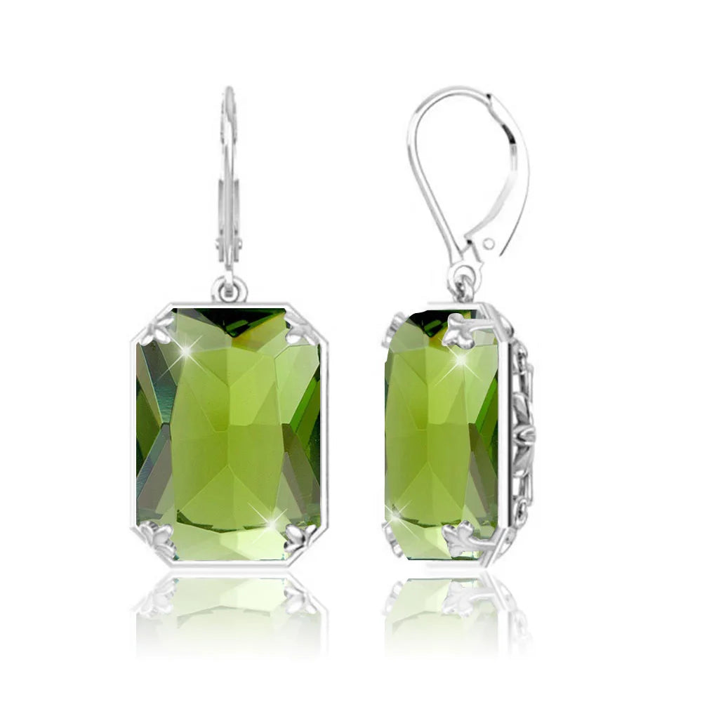 925 Sterling Sliver Earrings For Woman Vintage Ruby Gemstone Wedding Party Lever Back Drop Earring Handmade Designer Jewelry