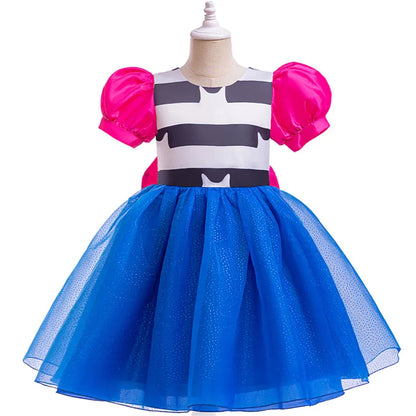 Cats Bow Princess Dress Girls Summer Doll House Cosplay Fancy Cute Frocks Children Holiday Halloween Birthday Party Gown