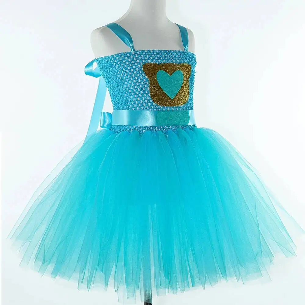Super Kitty Costumes for Girls Super Cat Tutu Dress for Kids Christmas Halloween Outfits Children Animal Clothes with Eyes Patch