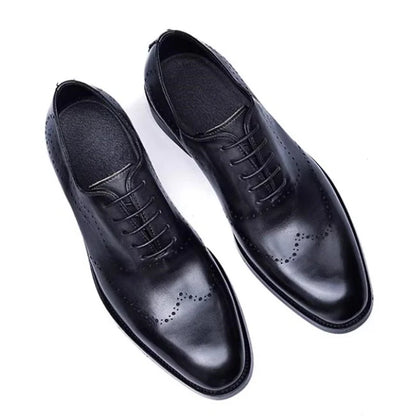 High Quality Cowhide Leather Shoes Men New Style Business Formal Shoes Lace-up Oxford Dress Shoes For Man