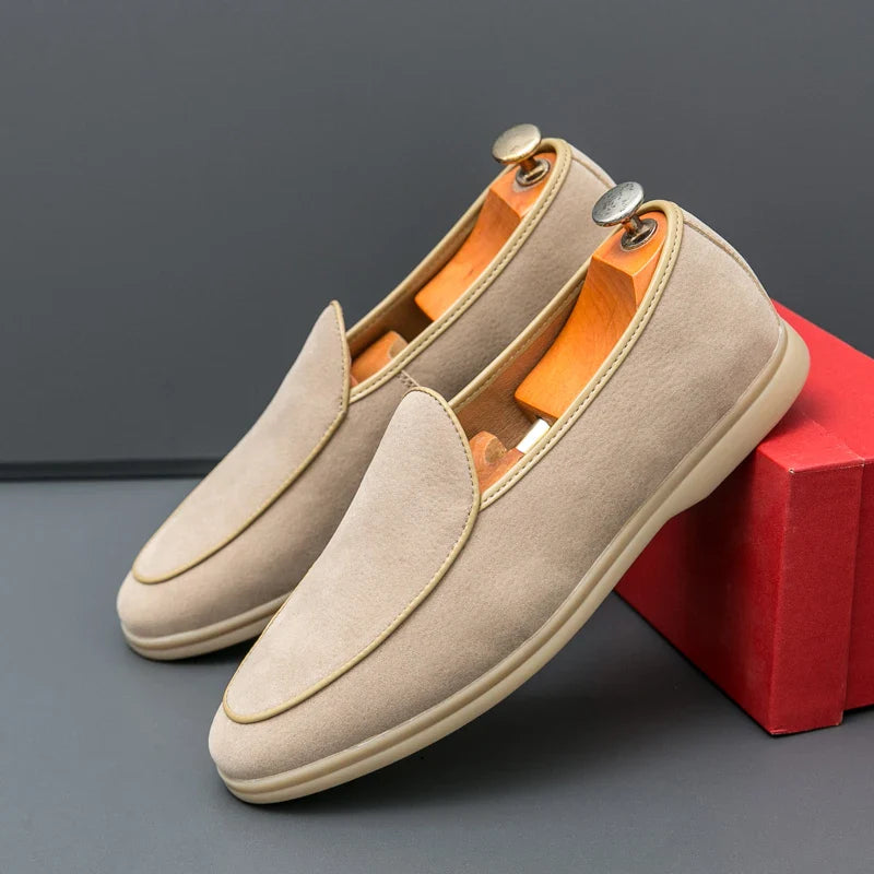 Fashion Men Luxury Brand Loafer Shoes Spring British Style Suede Men's Casual Shoes Breathable Comfort Slip-on Men Wedding Shoes