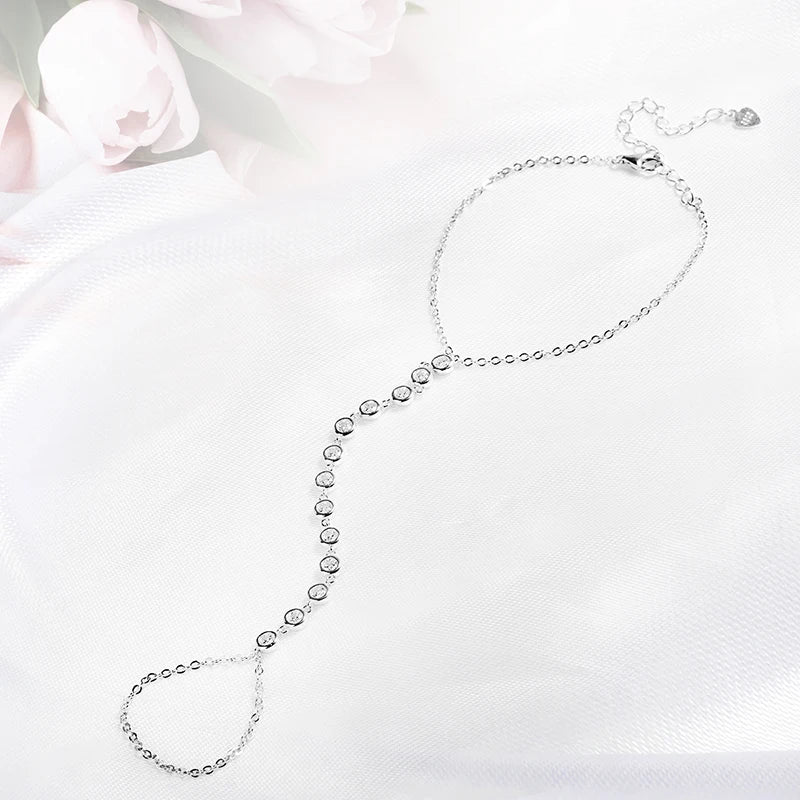 14-21CM Adjustable All Real Moissanite Bracelets for Women Girls Sparkling Chain Lab Diamond GRA Pure S925 Silver Jewelry