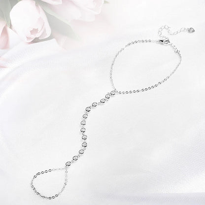 14-21CM Adjustable All Real Moissanite Bracelets for Women Girls Sparkling Chain Lab Diamond GRA Pure S925 Silver Jewelry