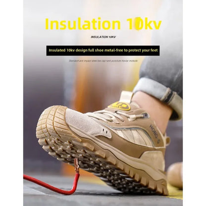Steel Toe Insulated 10KV Anti Slip Shoes Lightweight  Comfortable Wear-resistant Toe  Anti Smashing and Anti Piercing