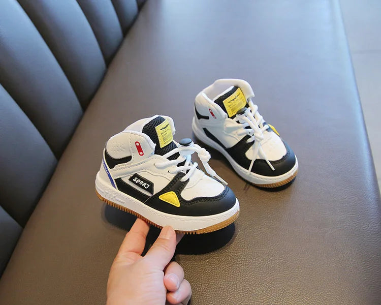Children Tennis Shoes High-top Sports Shoes for Girls Fashion Causal Kids School Boys Basketball Shoes Breathable Soft Sneakers