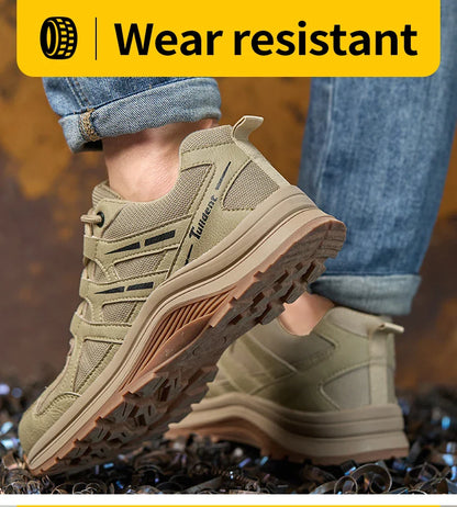 New safety shoes, anti-smashing and anti-puncture work shoes, insulated shoes, men's protective boots