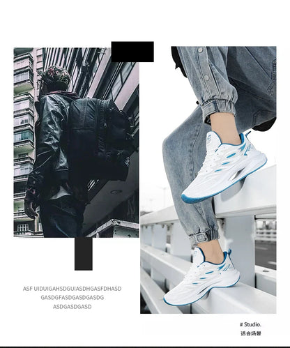 Men's Breathable Sports Shoes Spring New Mesh Casual Fashion Versatile Trendy Men's Shoes Summer Running Shoes Suitable for Outdoor Sports