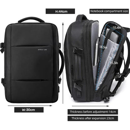 Business Backpack for Men Waterproof Anti-Theft 15.6” Laptop Backpack Casual Large Capacity Expandable Travel Bag Short Trip