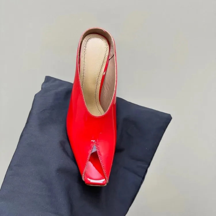 Show Style 10.5cm High Heel Fish Mouth Sandals Spring/Summer Black and White Fashion Sexy Professional Commuter Slippers Size 43