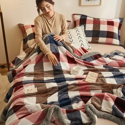 Knit Blanket Throw Soft Chenille Yarn Knitted Blanket Machine Washable Crochet Handmade Knit Throw Blanket for Couch Bed