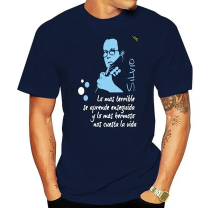 Cotton fashion 2022 trend T-shirt Printed crew neck short sleeve casual The Great Silvio Rodriguez T Shirts Men Printing