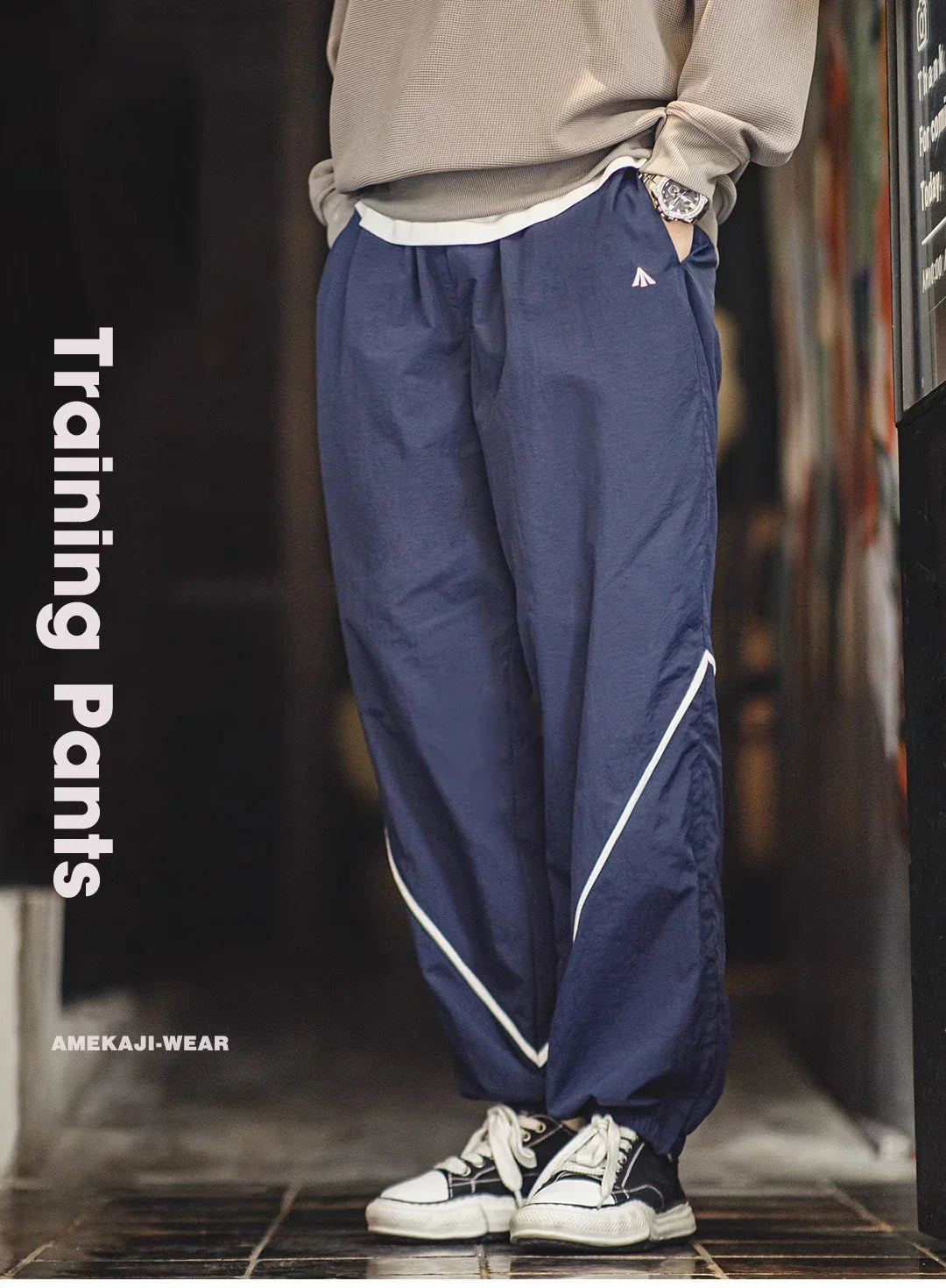 Men's autumn and winter casual sport suit, reflective quick-dry loose jacket and long pants, 100% nylon