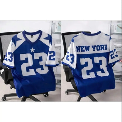 3D New York 23 Printed Men's Street Fashion Short Sleeved T-shirt Breathable Quick Drying Sports Casual T-shirt