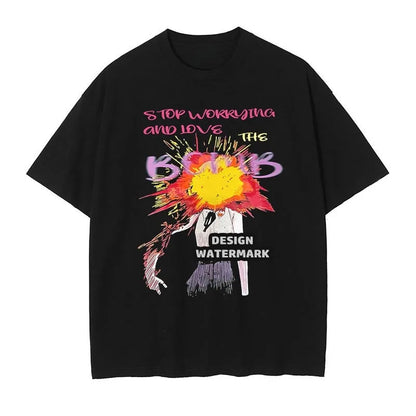 Summer Men's T-shirts Japanese Anime Chainsaw Man Reze Graphic Clothing Harajuku Y2K  Half-sleeve Women’s Oversize Cotton Tops