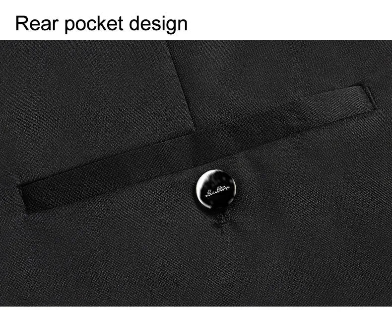 Male Smart Casual Pants Stretchy Men's Lightweight Quick Dry Breathable Slacks Casual Work Dress Pants for Men