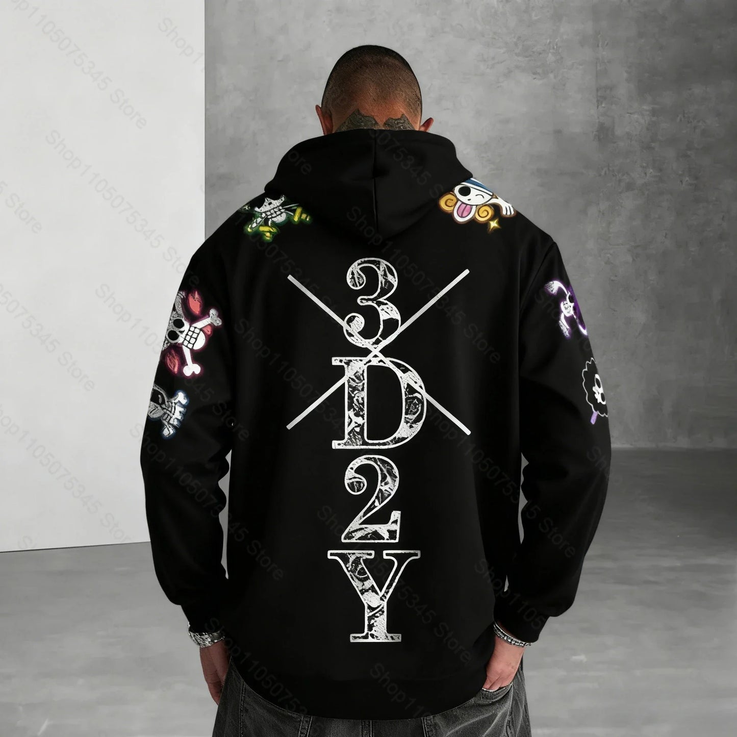 One Piece Japanese Anime Print Hoodie Men Women One Piece Graphic Hoodies Long Sleeve Pullover Sweatshirt Y2K Harajuku Clothing