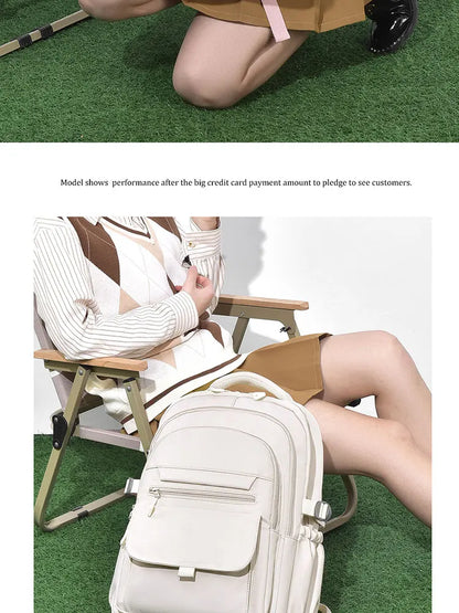 A Multi-layer Waterproof And Stylish Backpack Oxford Large-capacity Simple Commuter Out-of-town Student Backpack