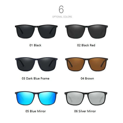 Luxury Square Vintage Polarized Sunglasses For Men Women Fashion Travel Driving  Sun Glasses Male TR90 Eyewear UV400
