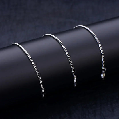 925 sterling silver 2MM 16-30Inches Side Chain Necklace Fit Pendant Fashion Gift For Men and Women Jewelry Accessories