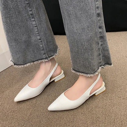 Slippers Women Summer New Toe Over Indoor Sandals Square Toe Solid Flat Shoes Fashion Beach Adult Sandals