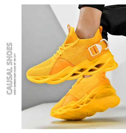Tênis Masculino de Malha Respirável Casual Sapatos Masculinos Unissex Leve Macio Sola Grossa Buraco Sapatos de Casal Tênis Atlético Sapatos Femininos