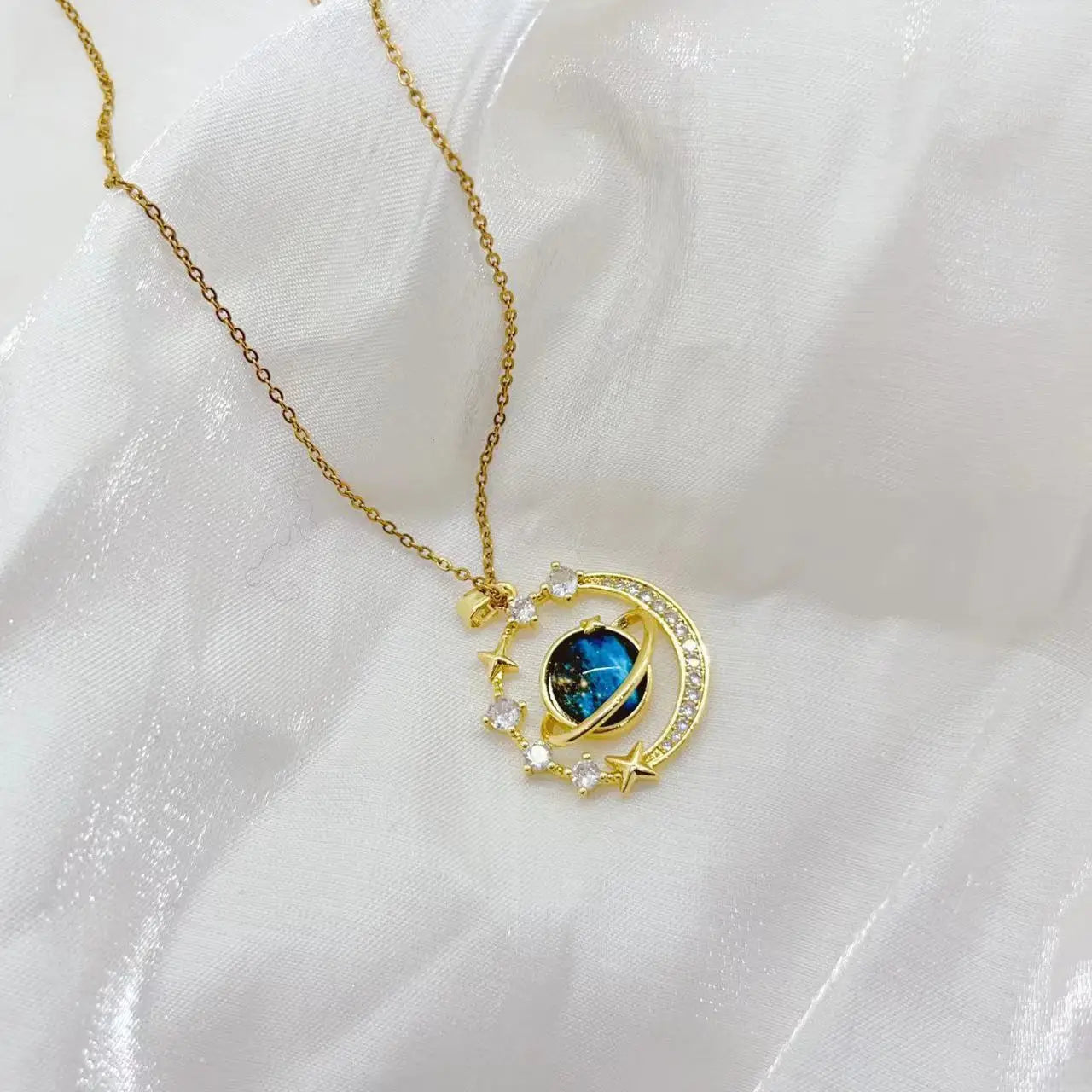 Collares Para Mujer Delicate and Beautiful Starry Pendant Necklace With Micro-Inlaid Zirconium Luxury Pendants Кулон