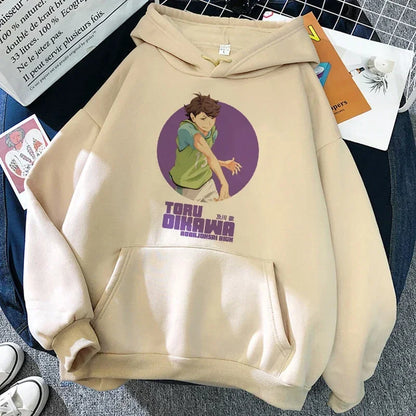 90s Japanese Anime Haikyuu Hoodies Women Funny Karasuno Fly High Graphic Streetwear  Fashion Male Sweatshirts Unisex Harajuku