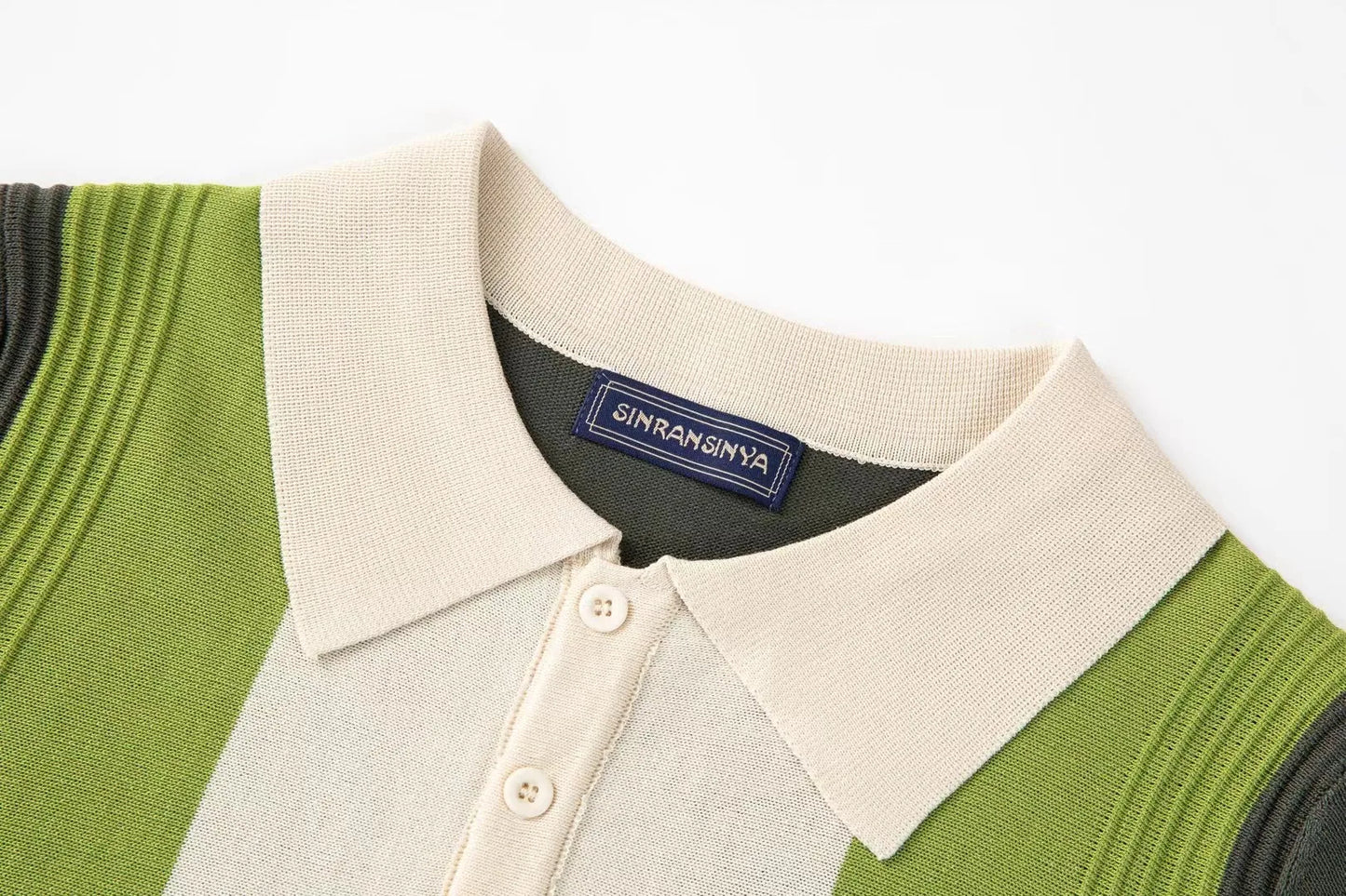 Summer Men's Clothing Luxury Knit Short Sleeve Polo Shirt Retro Button-down Patchwork Popular Fashion Business Leisure Knitwear