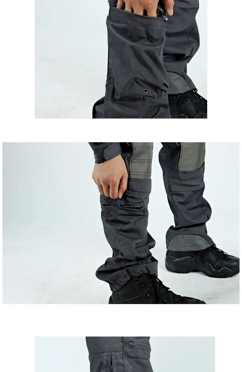 Outdoor Tactical Pants Casual Waterproof Cargo Pant Men New Training Trousers Wear-Resistant Multi Bag Casual Man Pant New