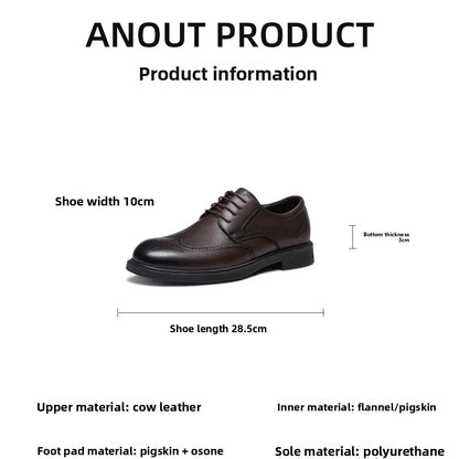 Golden Camel Men's Derby Shoes 2026 Business Casual Soft Sole Leather Shoes Brand Design Soft Soles Non-slip Velvet Warm Loafers