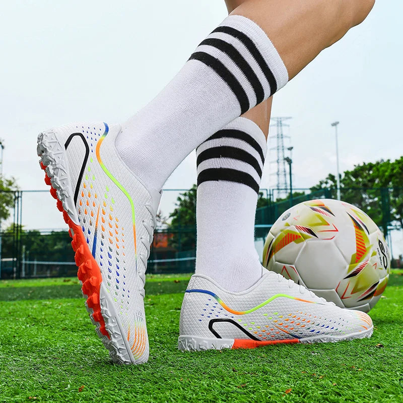 Kids Youth Soccer Shoes Cleats Football Boots Men Non Slip Breathable Lightweight Training Sneakers Boys Children Football Match