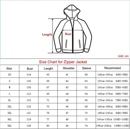 Anime Color Block Hoodies for Men Long Sleeve Pullover Sweatshirt with Pockets 3D Printed Casual Streetwear Zipper Jacket