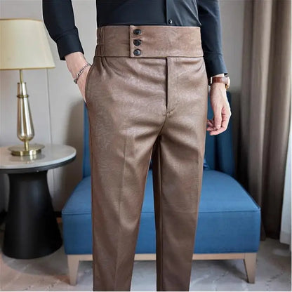 Men Boutique Bright Jacquard Suits Pants Male Formal Wear Trousers Quality Men Business Casual Pants High Waisted Suit Trousers
