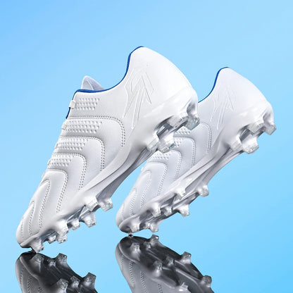 AG/FG Soccer Boots Unisex Youth Adult PU Fabric Upper TPU Sole Non-Slip Wear-Resistant Outdoor Sports Pitch