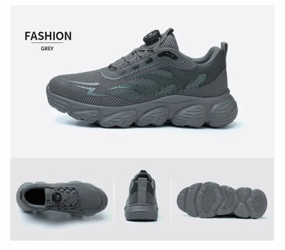 Rotating Button Tactical Boots Men Reflective Steel Toe Shoes Indestructible Work Sneakers Protective Safety Boots Size 47 48