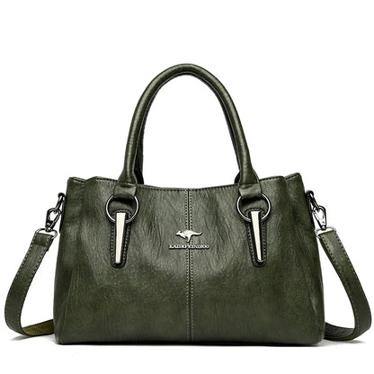 Genuine 3Layers High Quality Soft PU Leather Ladies Shoulder Crossbody Bags for Women  Luxury Handbags  Women  Designer A Main