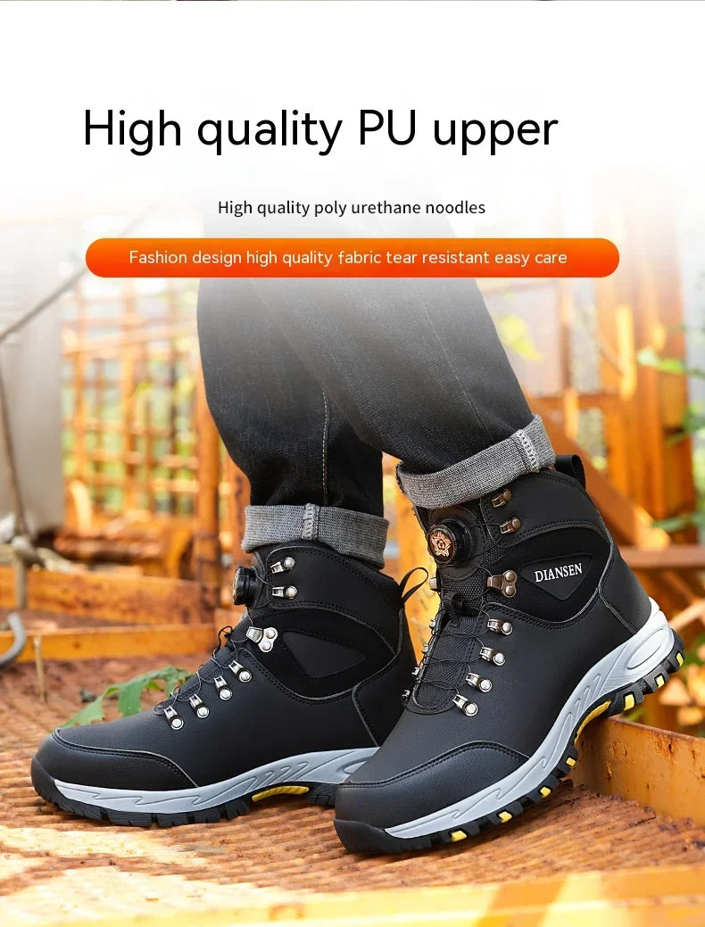 Puncture-Proof Protective Shoes Work Boots Tactical Boots Rotating Button Safety Shoes Men Work Sneakers Indestructible Shoes