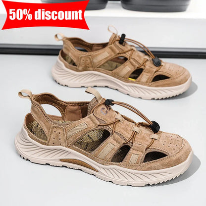 Mens Sandals Summer Outdoor Walking Fashionable Comfortable Soft Beach Water Shoes Daily Versatile Breathable Commuting Sneakers