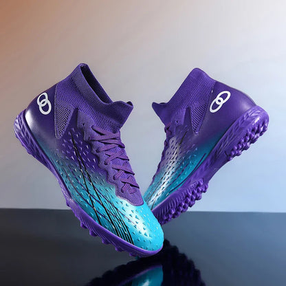 New Men Soccer Shoes Long Spikes Ultralight Football Boots Breathable Sneakers Indoor Match Cleats Training Drop Shipping