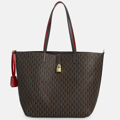 CH Elegante Luxo Leve Prática Com Bolsas Cor Pura Simples Grande Capacidade Casual Resistente Marca Bolsa Feminina Bolsa de Ombro