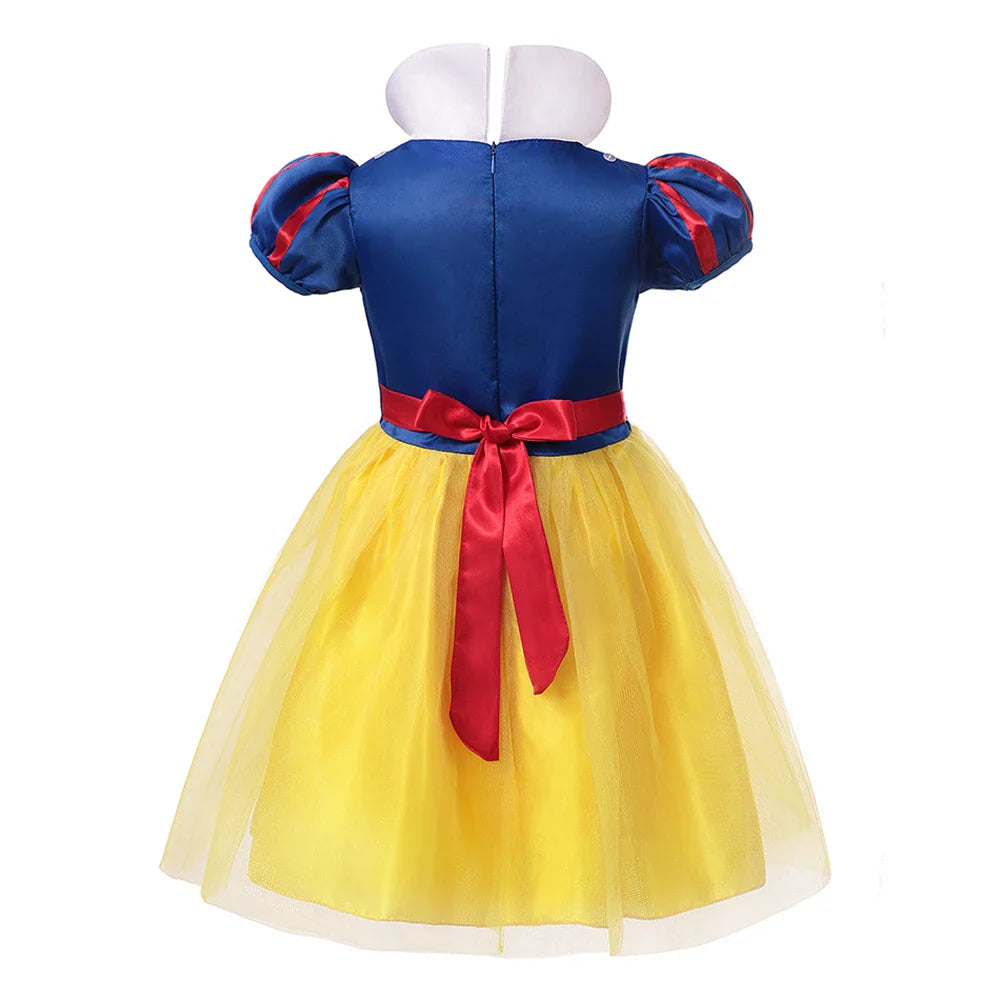 2026 Purim Snow White Dress Costume for Girls Childrens Carnival Christmas Party Princess Kids Birthday Clothes With Cloak Wig