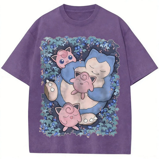 Gengar Wash T-Shirt Man Women Oversized Vintage Short Sleeve Tee Casual Top Y2k Summer 2026 Unisex