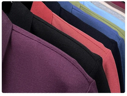 High end brand 100% cotton long sleeve polo shirt fashion luxury pony embroidery business casual comfort new Paul men's T-shirt