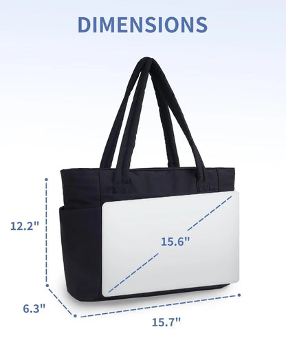 Ladies Lightweight Portable Tote Bag Quilted Travel Bag Casual Shoulder Bag in Black Khaki Colors small tote bags for women