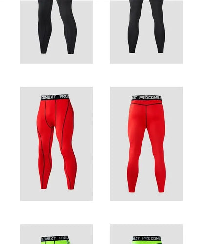 Men Compression Tight Leggings Running Sports Male Gym Fitness Jogging Pants Quick Dry Trousers Workout Training Yoga Bottoms